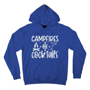 Campfires And Cocktails Funny Camper Camping Funny Ing Gift Hoodie