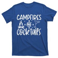 Campfires And Cocktails Funny Camper Camping Funny Ing Gift T-Shirt