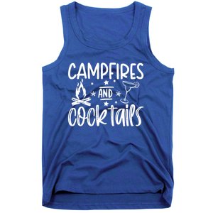 Campfires And Cocktails Funny Camper Camping Funny Ing Gift Tank Top