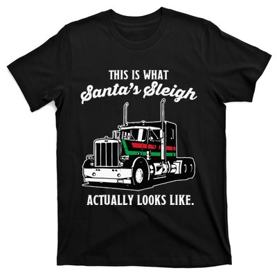 Christmas Asphalt Cowboy Trucker Truck Driver Gifts T-Shirt