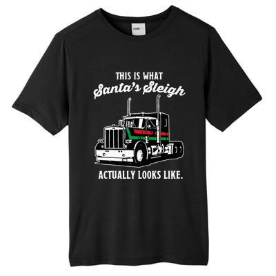 Christmas Asphalt Cowboy Trucker Truck Driver Gifts Tall Fusion ChromaSoft Performance T-Shirt