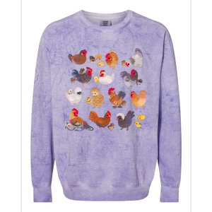 Chicken And Chick Colorblast Crewneck Sweatshirt