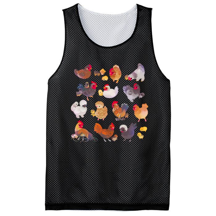 Chicken And Chick Mesh Reversible Basketball Jersey Tank