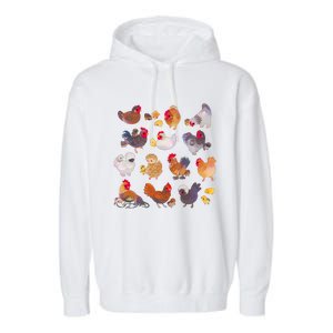 Chicken And Chick Garment-Dyed Fleece Hoodie