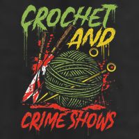 Crochet And Crime Shows Funny Crime Show Lover Knitting Adult Drive Performance Visor