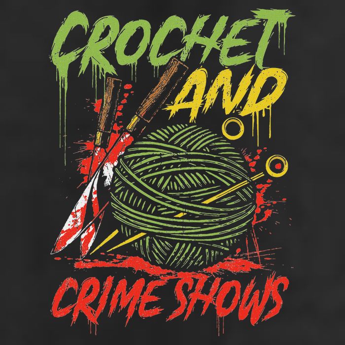 Crochet And Crime Shows Funny Crime Show Lover Knitting Adult Drive Performance Visor