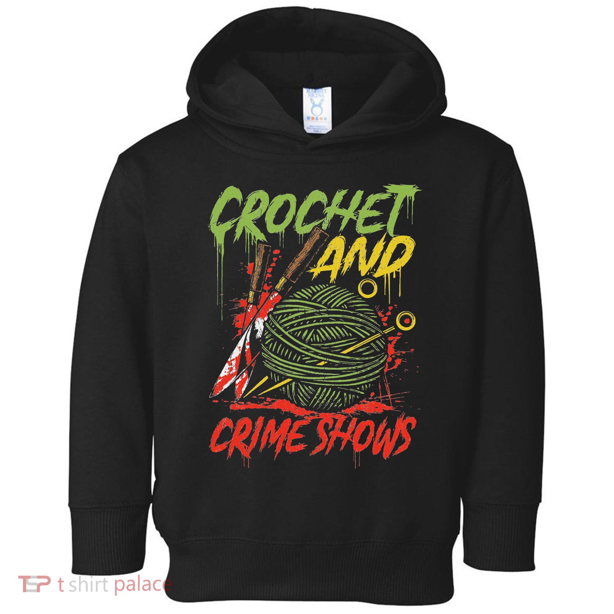 Crochet And Crime Shows Funny Crime Show Lover Knitting Toddler Hoodie