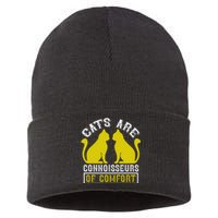 Cats Are Connoisseurs Of Comfort Sustainable Knit Beanie