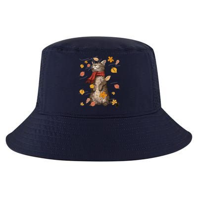 Cute Autumn Cat Fall Breeze Kitten Kitty Cat Lover Cool Comfort Performance Bucket Hat