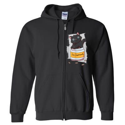 Cat Antidepressant Full Zip Hoodie