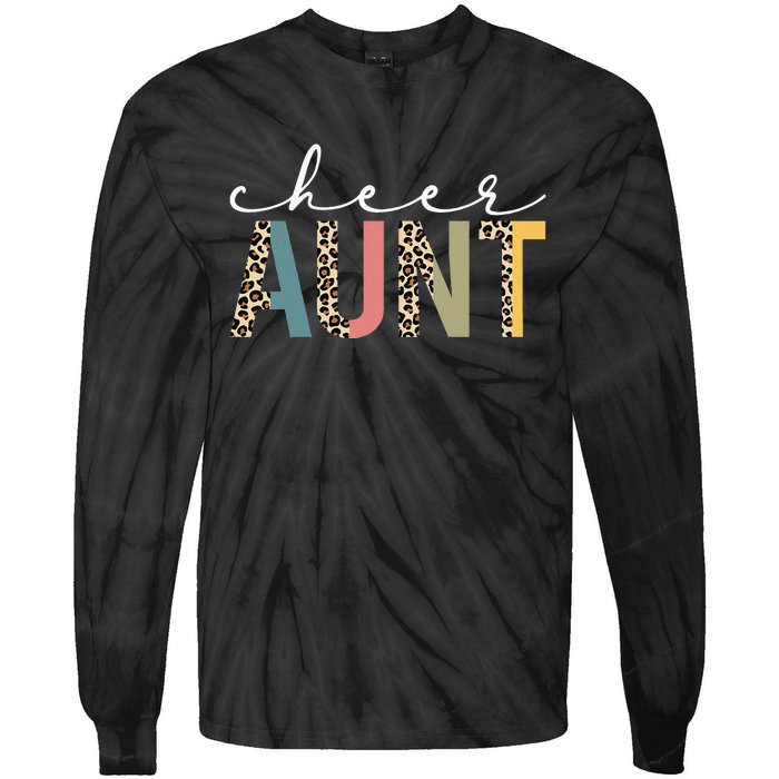 Cheer Aunt Cheerleader Outfit Cheer Auntie Cheer Tie-Dye Long Sleeve Shirt