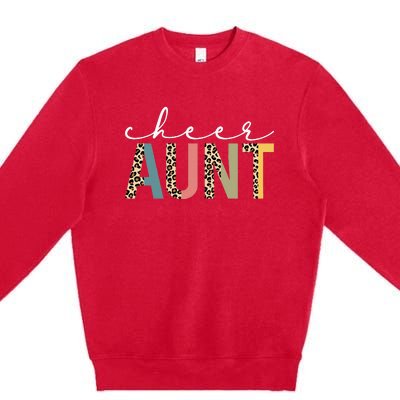 Cheer Aunt Cheerleader Outfit Cheer Auntie Cheer Premium Crewneck Sweatshirt