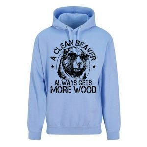 Cute American Clean Beaver Always Gets More Wood Beaver Love Unisex Surf Hoodie