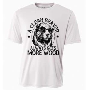 Cute American Clean Beaver Always Gets More Wood Beaver Love Cooling Performance Crew T-Shirt