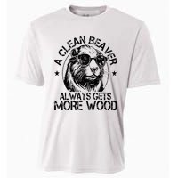 Cute American Clean Beaver Always Gets More Wood Beaver Love Cooling Performance Crew T-Shirt