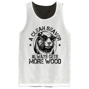 Cute American Clean Beaver Always Gets More Wood Beaver Love Mesh Reversible Basketball Jersey Tank