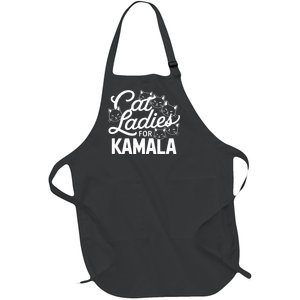 Cute Anime Cats Cat Ladies For Kamala Full-Length Apron With Pockets