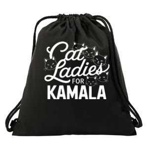 Cute Anime Cats Cat Ladies For Kamala Drawstring Bag