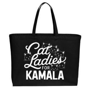 Cute Anime Cats Cat Ladies For Kamala Cotton Canvas Jumbo Tote