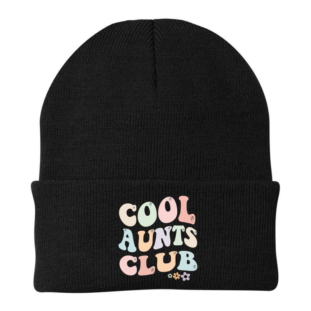 Cool Aunts Club Vintage Floral Colorful Cool Aunts Club Aunt Gift Beanie