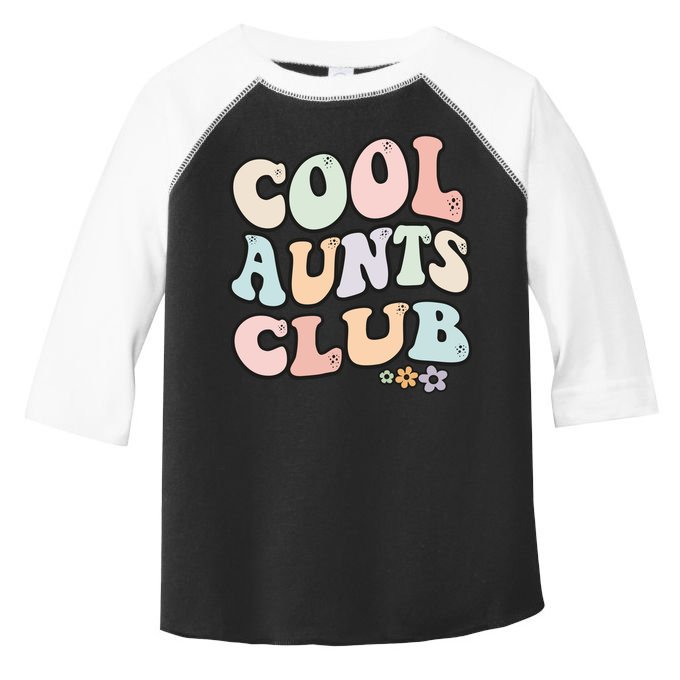 Cool Aunts Club Vintage Floral Colorful Cool Aunts Club Aunt Gift Toddler Fine Jersey T-Shirt