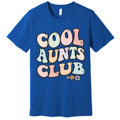 Cool Aunts Club Vintage Floral Colorful Cool Aunts Club Aunt Gift Premium T-Shirt