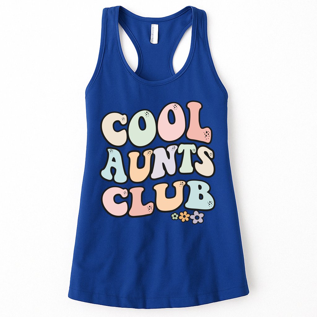 Cool Aunts Club Vintage Floral Colorful Cool Aunts Club Aunt Gift Womens Tank Top