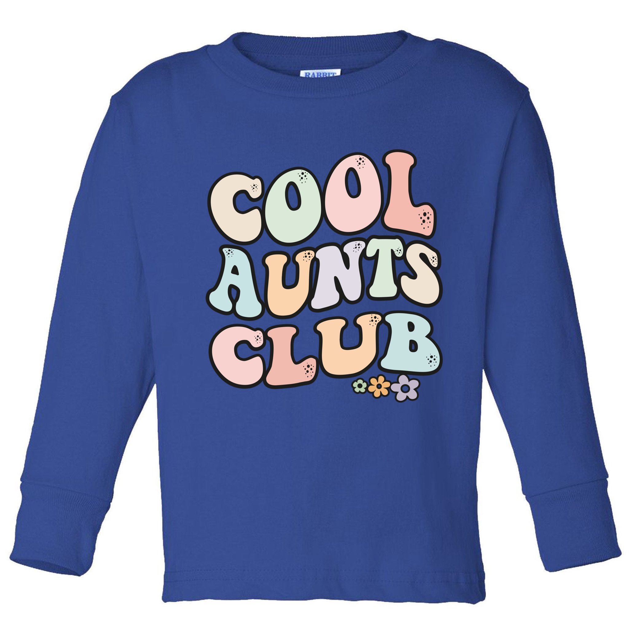 Cool Aunts Club Vintage Floral Colorful Cool Aunts Club Aunt Gift Toddler Long Sleeve Shirt