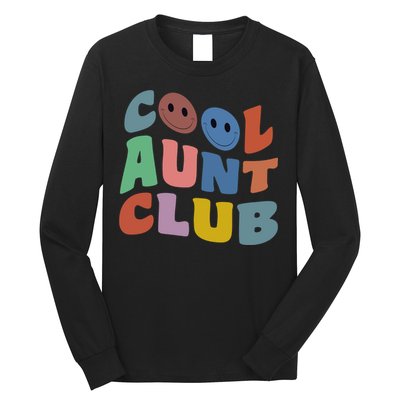 Cool Aunt Club Funny Smile Colorful Cool Aunt Club Aunties Long Sleeve Shirt