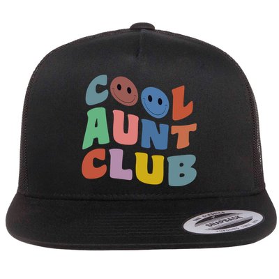 Cool Aunt Club Funny Smile Colorful Cool Aunt Club Aunties Flatbill Hat