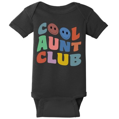 Cool Aunt Club Funny Smile Colorful Cool Aunt Club Aunties Baby Bodysuit