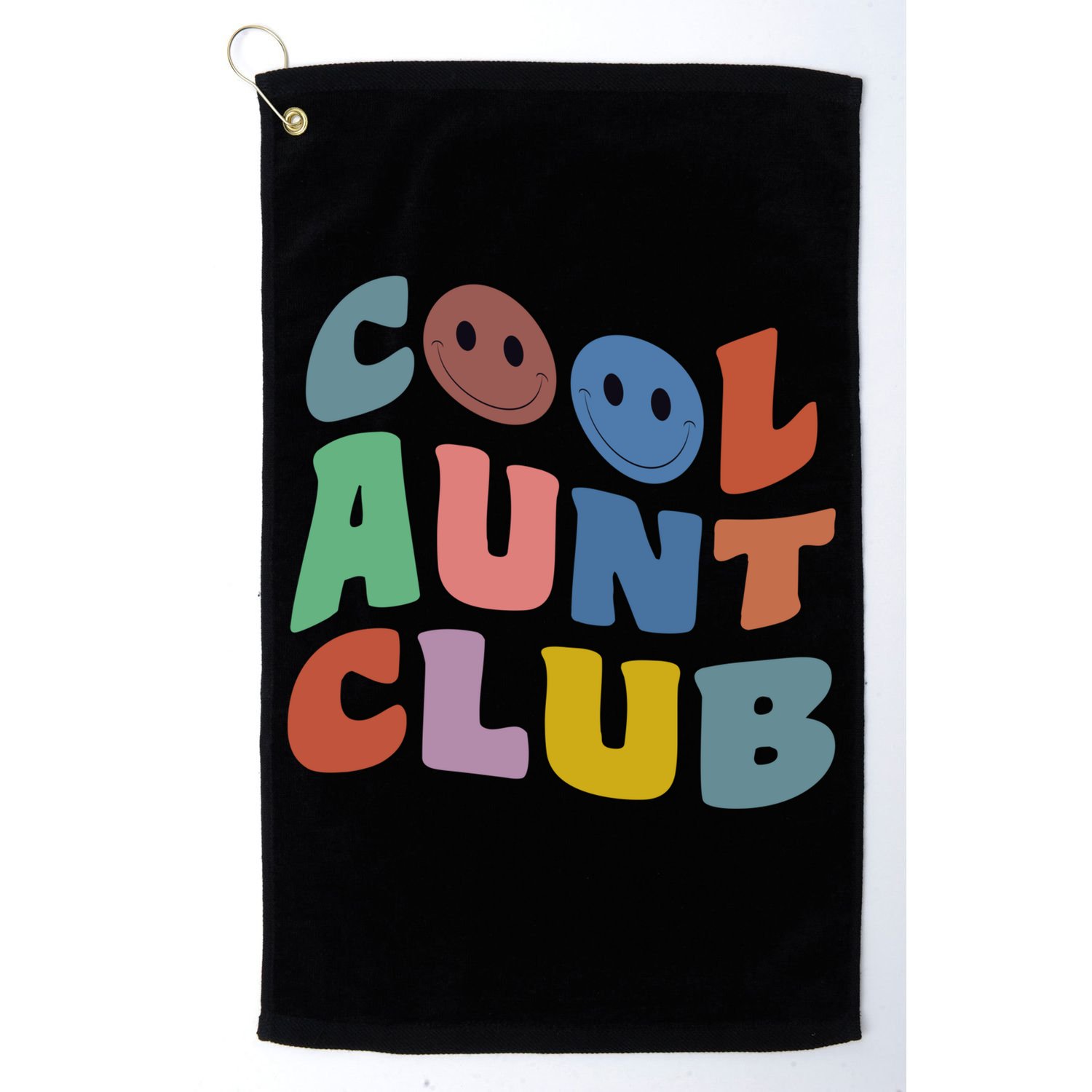 Cool Aunt Club Funny Smile Colorful Cool Aunt Club Aunties Golf Towel