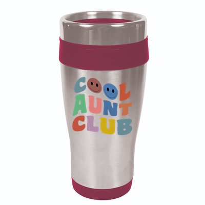 Cool Aunt Club Funny Smile Colorful Cool Aunt Club Aunties 16oz Travel Tumbler