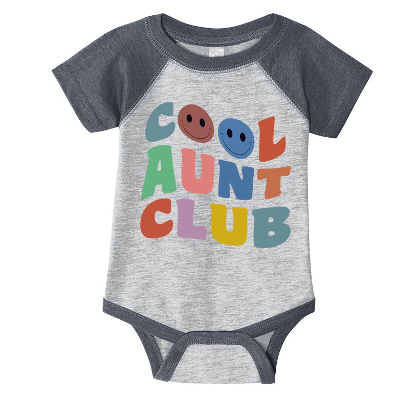 Cool Aunt Club Funny Smile Colorful Cool Aunt Club Aunties Infant Baby Jersey Bodysuit
