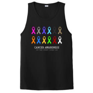 Cancer Awareness Clothing Gift Fight Cancer Ribbon Gift PosiCharge Competitor Tank