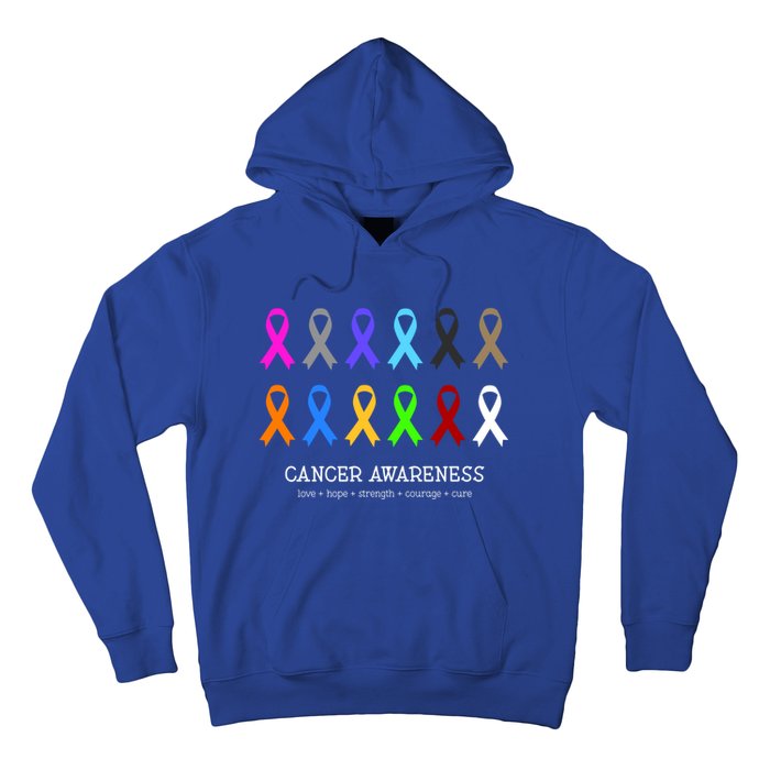 Cancer Awareness Clothing Gift Fight Cancer Ribbon Gift Hoodie