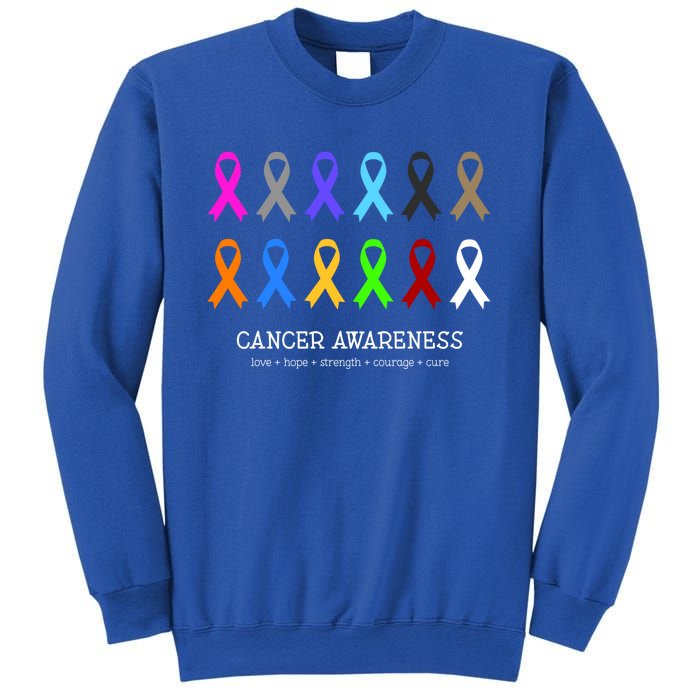 Cancer Awareness Clothing Gift Fight Cancer Ribbon Gift Sweatshirt