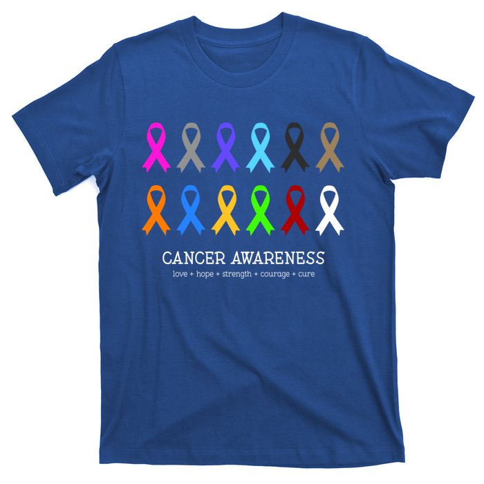 Cancer Awareness Clothing Gift Fight Cancer Ribbon Gift T-Shirt