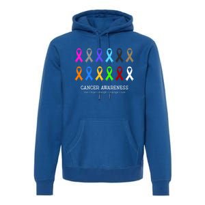 Cancer Awareness Clothing Gift Fight Cancer Ribbon Gift Premium Hoodie