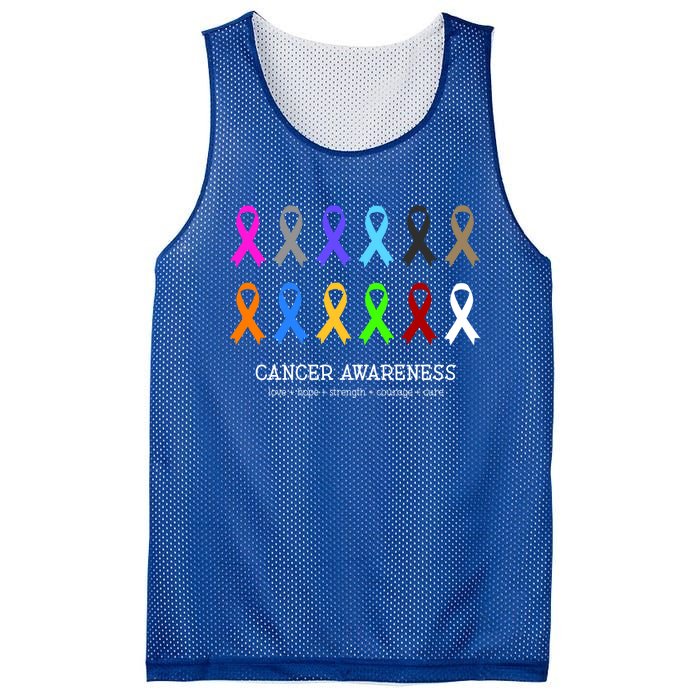 Cancer Awareness Clothing Gift Fight Cancer Ribbon Gift Mesh Reversible Basketball Jersey Tank