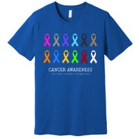 Cancer Awareness Clothing Gift Fight Cancer Ribbon Gift Premium T-Shirt