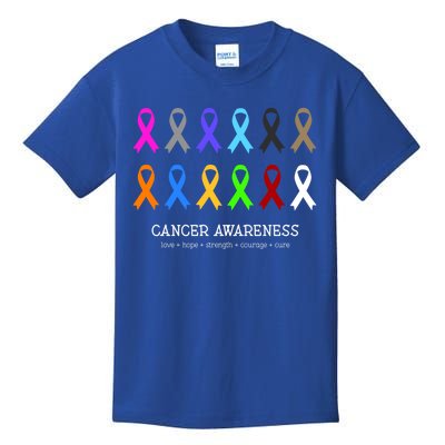 Cancer Awareness Clothing Gift Fight Cancer Ribbon Gift Kids T-Shirt