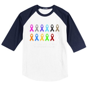 Cancer Awareness Clothing Gift Fight Cancer Ribbon Gift Baseball Sleeve Shirt