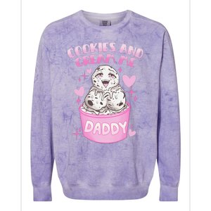 Cookies And Cream Me Daddy Funny Halloween Humor Sarcasm Colorblast Crewneck Sweatshirt