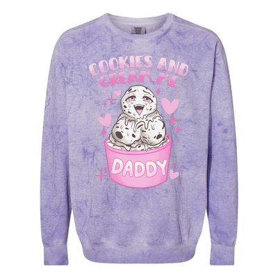 Cookies And Cream Me Daddy Funny Halloween Humor Sarcasm Colorblast Crewneck Sweatshirt