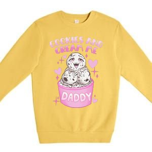 Cookies And Cream Me Daddy Funny Halloween Humor Sarcasm Premium Crewneck Sweatshirt