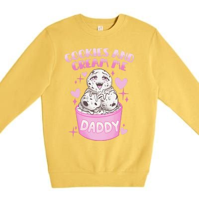 Cookies And Cream Me Daddy Funny Halloween Humor Sarcasm Premium Crewneck Sweatshirt