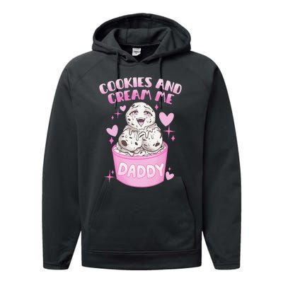 Cookies And Cream Me Daddy Funny Halloween Humor Sarcasm Performance Fleece Hoodie