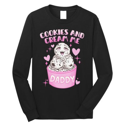 Cookies And Cream Me Daddy Funny Halloween Humor Sarcasm Long Sleeve Shirt