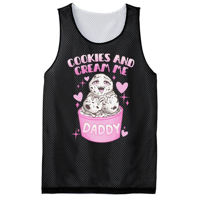 Cookies And Cream Me Daddy Funny Halloween Humor Sarcasm Mesh Reversible Basketball Jersey Tank